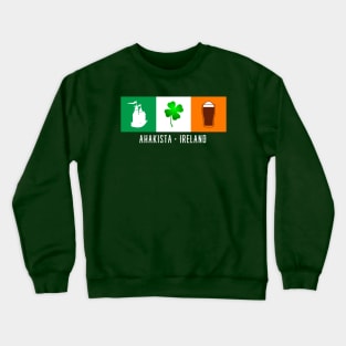 Ahakista Ireland, Gaelic - Irish Flag Crewneck Sweatshirt